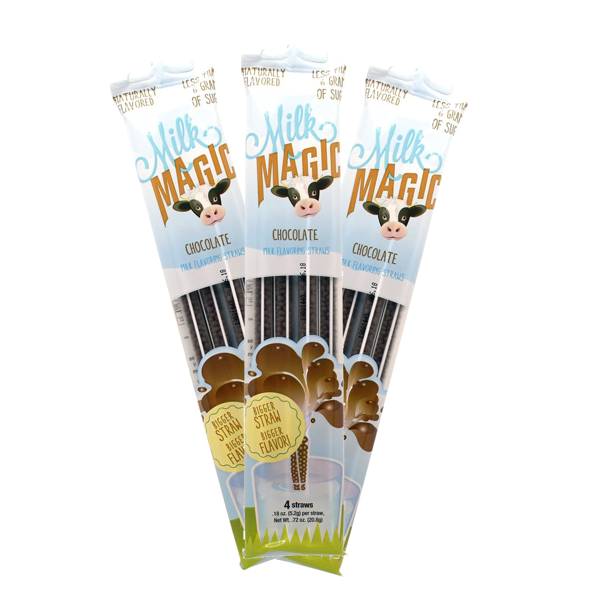 Milky Sip – Pack de 3 paquetes con 4 popotes sabor Chocolate