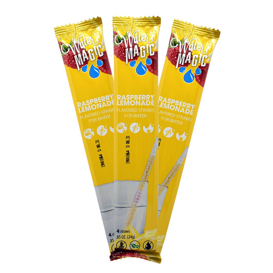 Water Magic – Pack de 4 popotes sabor Raspberry Lemonade